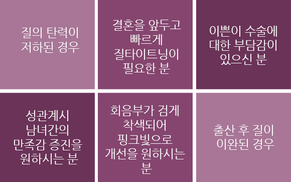 레이저 질 타이트닝이 필요한 경우